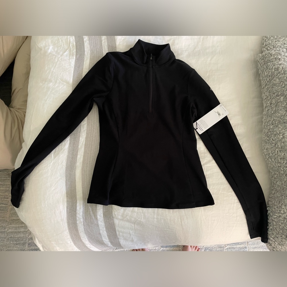 Black Medium Alo Yoga 1/2 Zip Rapid Pullover